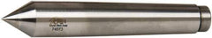 Riten - 0.72" Head Diam, Carbide-Tipped Steel Standard Point Solid Dead Center - B&S 7 Brown & Sharpe Taper, 0.72" Point Diam, 1-1/8" Point Length, 4-3/8" OAL - All Tool & Supply