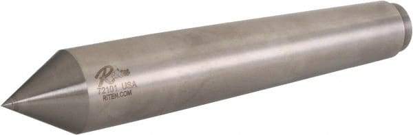 Riten - 1-1/4" Head Diam, Hardened Tool Steel Standard Point Solid Dead Center - Jarno 10 Taper, 1-1/4" Point Diam, 2" Point Length, 7-1/2" OAL - All Tool & Supply