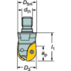 R216-20T10 Coromant Ball Nose Endmill Exchangeable Head - All Tool & Supply