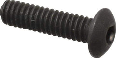 Value Collection - #5-40 UNC Hex Socket Drive, Button Screw - Alloy Steel, Black Oxide Finish, Fully Threaded, 1/2" Length Under Head - All Tool & Supply