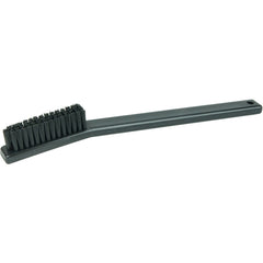 Small Hand Wire Scratch Brush, Straight Black Nylon Fill, Plastic Block, 4 × 15″ - All Tool & Supply