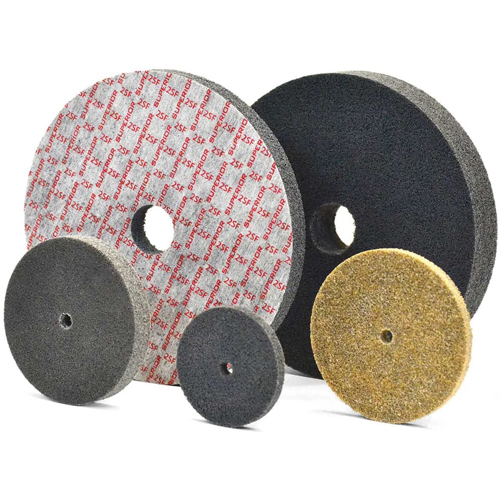 Superior Abrasives - Deburring Wheels; Wheel Type: Unitized ; Wheel Diameter (Inch): 2 ; Center Hole Size (Inch): 1/4 ; Abrasive Material: Silicon Carbide ; Grade: Fine ; Density: 4 - Exact Industrial Supply