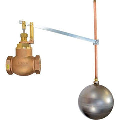 Control Devices - 2" Pipe, Brass & Bronze, Globe Pattern-Single Seat, Mechanical Float Valve - 75 psi, FIP x FIP End Connections - All Tool & Supply