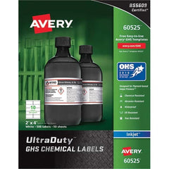 AVERY - Pack of (500), 2" x 4" White Synthetic Film ID Labels - All Tool & Supply