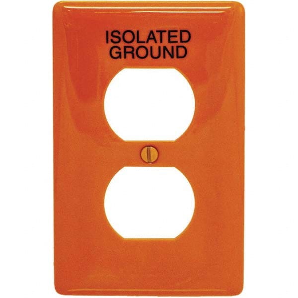 Hubbell Wiring Device-Kellems - Wall Plates Wall Plate Type: Outlet Wall Plates Color: Orange - All Tool & Supply