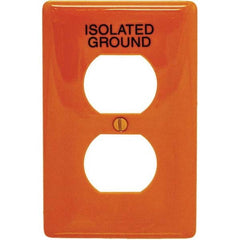 Hubbell Wiring Device-Kellems - Wall Plates Wall Plate Type: Outlet Wall Plates Color: Orange - All Tool & Supply