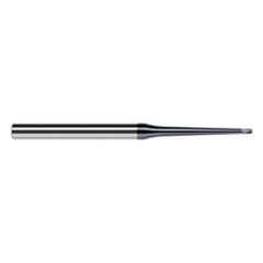 3/32″ Dia. × 1/4″ Shank × 0.074″ DOC × 3″ OAL, Carbide AlTiN, 2 Flute, Ballnose End Mill - Exact Industrial Supply