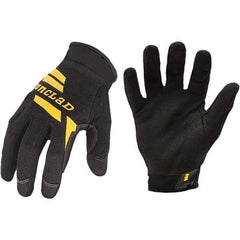 ironCLAD - Size L (9) Synthetic Leather Work Gloves - For Mechanic's & Lifting, Uncoated, Slip-On Cuff, Full Fingered, Black, Paired - All Tool & Supply