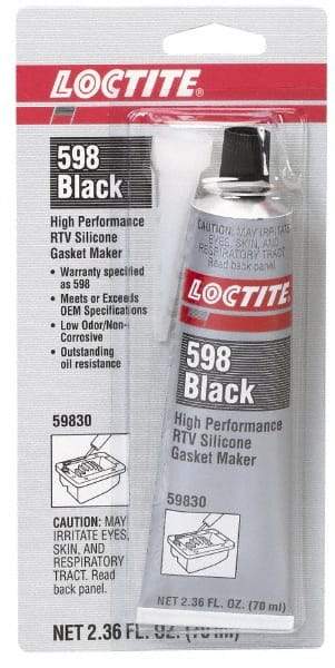 Loctite - 70ml High Performance RTV Silicone Gasket Maker - -75 to 625°F, Black, Comes in Tube - All Tool & Supply