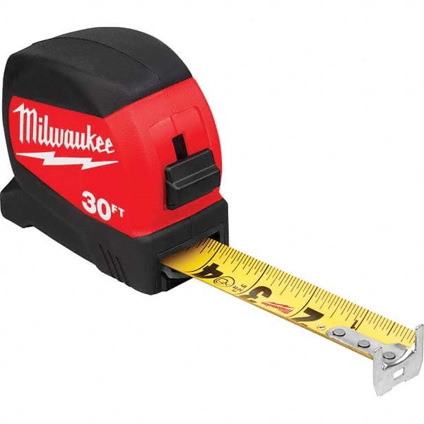 Milwaukee Tool - 30' x 1-3/16" Yellow/Black Blade Tape Measure - All Tool & Supply