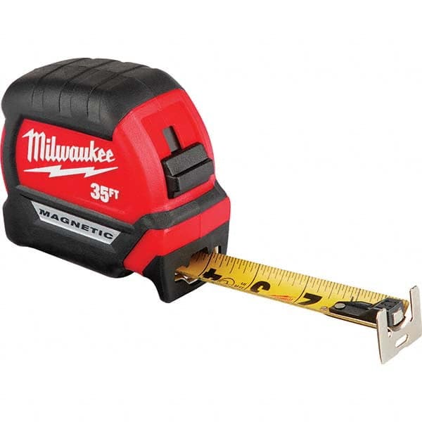 Milwaukee Tool - 35' x 1" Yellow/Black Blade Tape Measure - All Tool & Supply