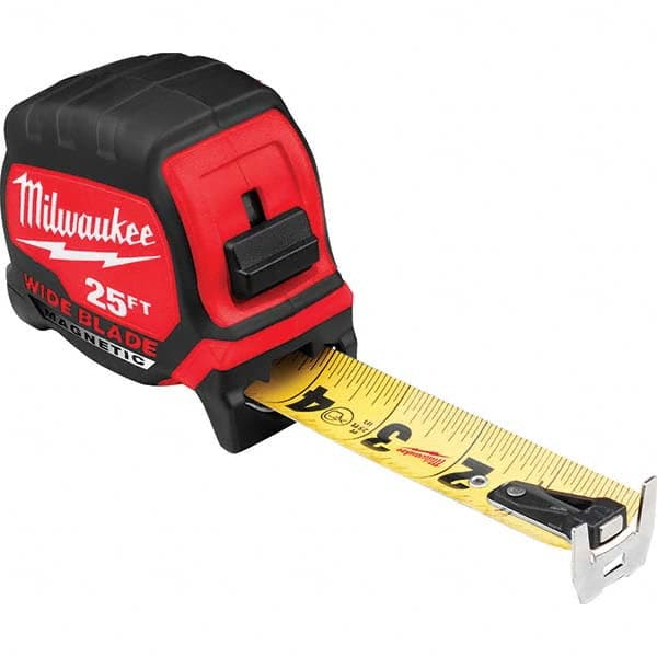 Milwaukee Tool - 25' x 1-5/16" Yellow/Black Blade Tape Measure - All Tool & Supply