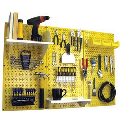 Wall Control - 48" Wide x 32" High Peg Board Kit - 3 Panels, Metal, Yellow/White - All Tool & Supply