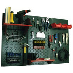 Wall Control - 48" Wide x 32" High Peg Board Kit - 3 Panels, Metal, Green/Red - All Tool & Supply