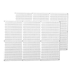 Wall Control - 96" Wide x 32" High Peg Board Storage Board - 6 Panels, Metal, White - All Tool & Supply