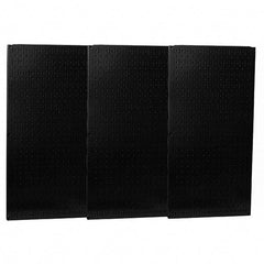 Wall Control - 48" Wide x 32" High Peg Board Storage Board - 3 Panels, Metal, Black - All Tool & Supply