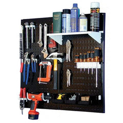 Wall Control - 32" Wide x 32" High Peg Board Kit - 2 Panels, Metal, Black/White - All Tool & Supply