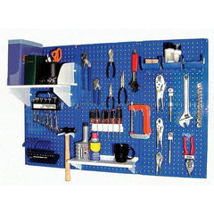 Wall Control - 48" Wide x 32" High Peg Board Kit - 3 Panels, Metal, Blue/White - All Tool & Supply