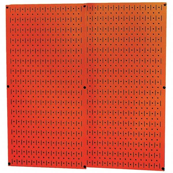 Wall Control - 32" Wide x 32" High Peg Board Storage Board - 2 Panels, Metal, Orange - All Tool & Supply