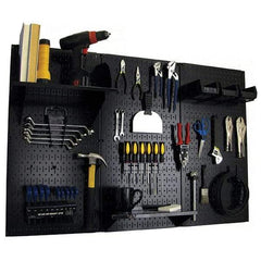 Wall Control - 48" Wide x 32" High Peg Board Kit - 3 Panels, Metal, Black - All Tool & Supply