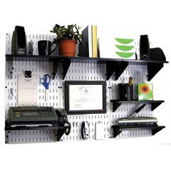 Wall Control - 48" Wide x 32" High Industrial Steel Tool Board System - 3 Panels, Metal, White/Black - All Tool & Supply