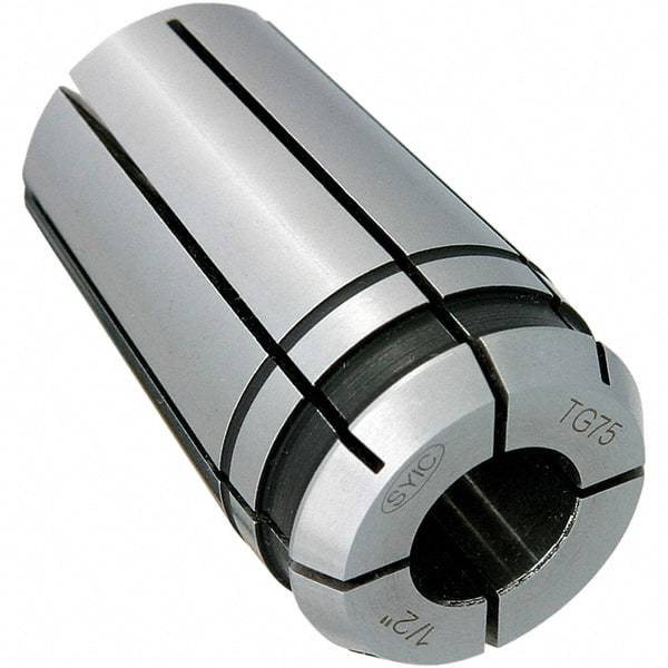 Techniks - TG75 3/16" Single Angle Collet - 0.0004" TIR, 1.844" OAL, 1.062" Overall Diam - Exact Industrial Supply