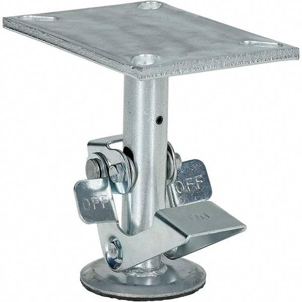 Vestil - 8" Mounting Height, Floor Truck Lock for 6" Diam Caster Wheels - 7" Retracted Clearance - All Tool & Supply