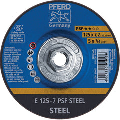 PFERD - Depressed-Center Wheels; Hole Thread Size: 5/8-11 ; Connector Type: Arbor ; Wheel Type Number: Type 27 ; Abrasive Material: Aluminum Oxide ; Maximum RPM: 12200.000 ; Grit: 24 - Exact Industrial Supply