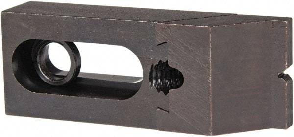 Jergens - 3-1/4" OAL x 1-1/2" Overall Width, Standard Grip Nose, Steel Manual Edge Clamp - Black Oxide Coating, 7/8" High, 1/2" Socket Cap Screw Slot, 2" Travel - All Tool & Supply