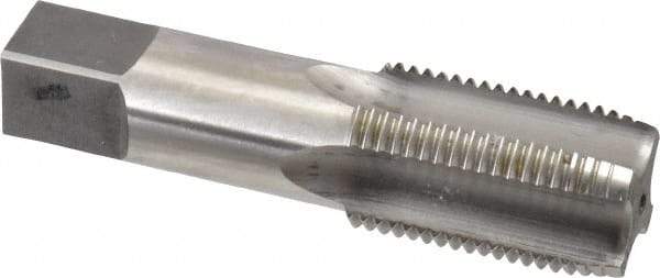 Reiff & Nestor - 1/2-14" BSPP, 4 Flutes, Plug Chamfer, Bright Finish, High Speed Steel British Standard Pipe Tap - 0.6875" Shank Diam, 0.515" Square Size, 1-3/8" Thread Length, 3-1/8" Overall Length, Series 122P - Exact Industrial Supply