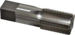 Reiff & Nestor - 3/4-14" BSPP, 5 Flutes, Bottoming Chamfer, Bright Finish, High Speed Steel British Standard Pipe Tap - 0.9063" Shank Diam, 0.679" Square Size, 1-3/8" Thread Length, 3-1/4" Overall Length, Series 122P - Exact Industrial Supply