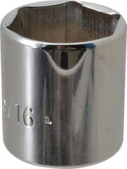 Proto - 1-5/16", 1/2" Drive, Standard Hand Socket - 6 Points, 2-1/8" OAL, Chrome Finish - All Tool & Supply