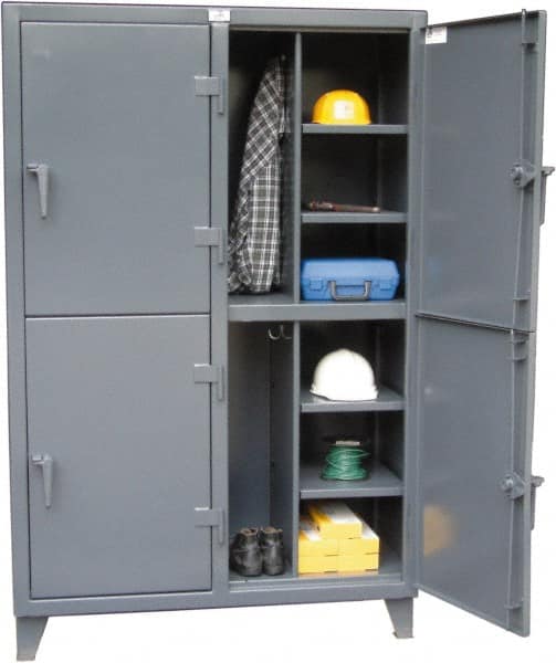 Strong Hold - 4 Door, 2 Tier, Steel Locker - All Tool & Supply