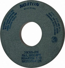 Norton - 14" Diam x 5" Hole x 1-1/2" Thick, I Hardness, 60 Grit Surface Grinding Wheel - Silicon Carbide, Type 5, Medium Grade, 1,800 Max RPM, Vitrified Bond, One-Side Recess - All Tool & Supply