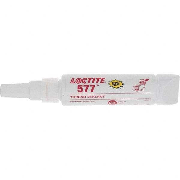 Loctite - 50 mL Tube, Yellow, Medium Strength Liquid Threadlocker - Series 577 - All Tool & Supply