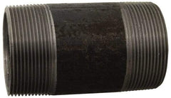 Made in USA - Schedule 80, 2" Diam x 60" Long Black Pipe Nipple - Threaded - All Tool & Supply