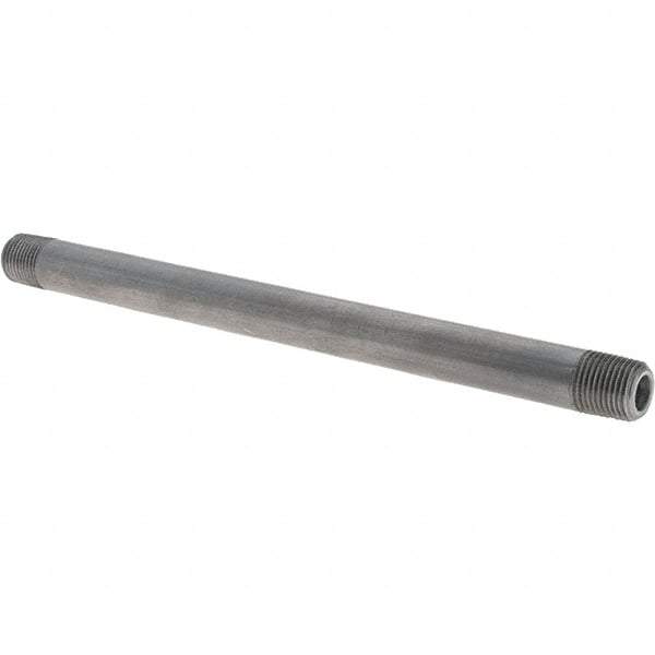 Made in USA - Schedule 80, 1/8" Diam x 5-1/2" Long Black Pipe Nipple - Threaded - All Tool & Supply