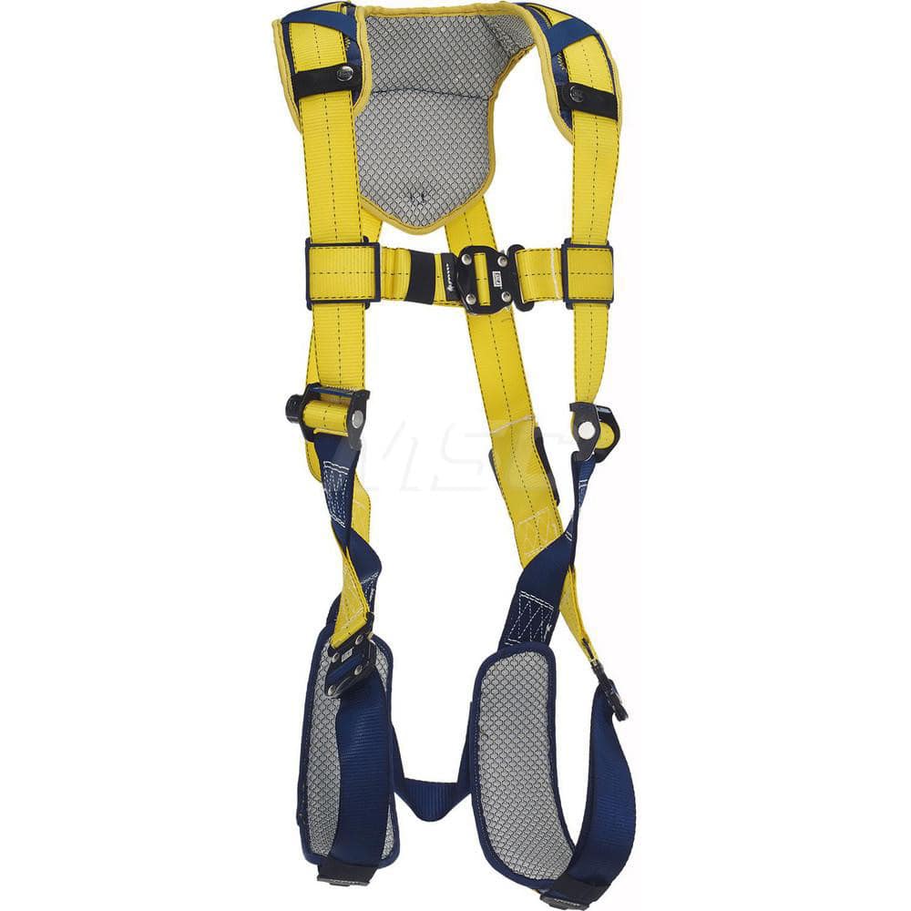 Harnesses; Type: Full Body Harness; Size: Small; Features: Fixed Back D-Ring; Built-In Lanyard Keepers With Break-Away Feature; Impact Indicator; Aluminum Quick Connect Chest And Leg Straps; Protected Labels; Built-In Shoulder, Back And Leg Comfort Paddin