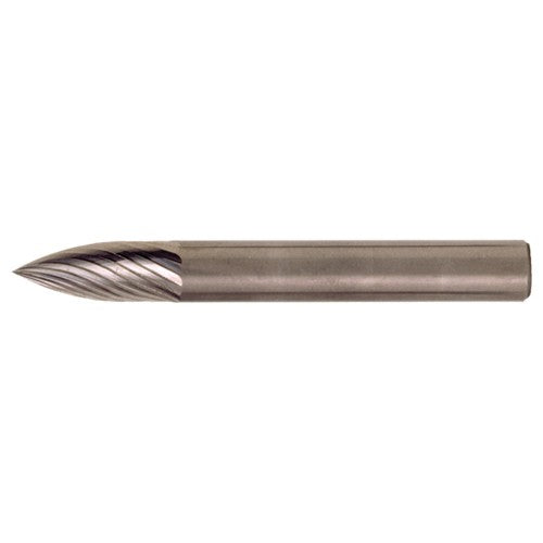 SG-5 Standard Cut Solid Carbide Bur-Pointed Tree Shape - Exact Industrial Supply