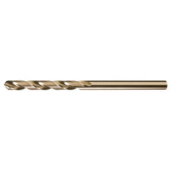 #13 RHS / RHC HSS-CO 8% (M42) 135 Degree Split Point NAS907 Type J Cobalt Heavy Duty 6″ Extended Length Drill - Straw / Gold Oxide - Exact Industrial Supply