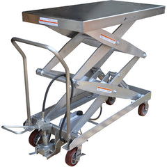 Air SS Cart 1500 lb 24 × 47.5 - Exact Industrial Supply