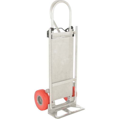 Hand Truck W/Folding Platform Red Wheel - Exact Industrial Supply