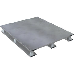 Hvy Duty Alum Solid Top Pallet 4K42 × 48 Skid Bottom - Exact Industrial Supply