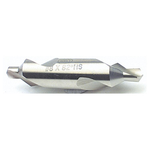 ‎#0 × 1-1/4″ OAL 82 Degree HSS Plain Combined Drill and Countersink TiN