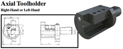 VDI Axial Toolholder (Right-Hand) - Part #: CNC86 35.5025R - All Tool & Supply