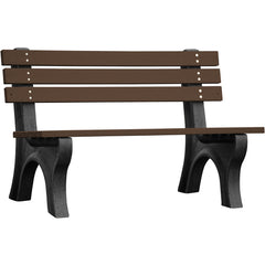 Bench Economy Backed 48 Bk Leg Brown Seat - Exact Industrial Supply