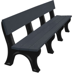 Bench Landmark Backed 96 Bk Leg Char Seat - Exact Industrial Supply