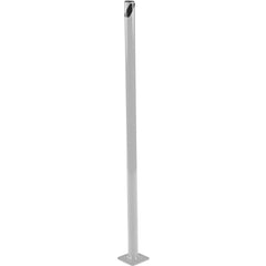 Steel Pipe Safety Bollard 48″ × 1.75″ Silver