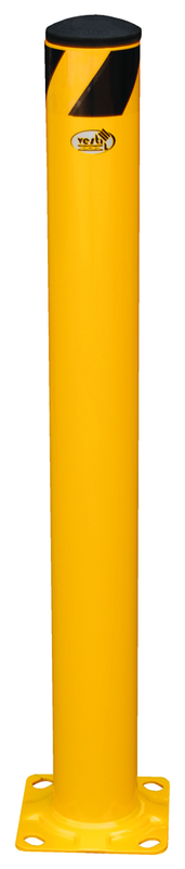 Bollards - Indoors/outdoors to protect work areas, racking and personnel - Powder coated safety yellow finish - Molded rubber caps are removable - All Tool & Supply