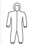 White SMMMS Coverall w/ Zipper Front, Hood, Elastic Wrists & Ankles 3XL - All Tool & Supply